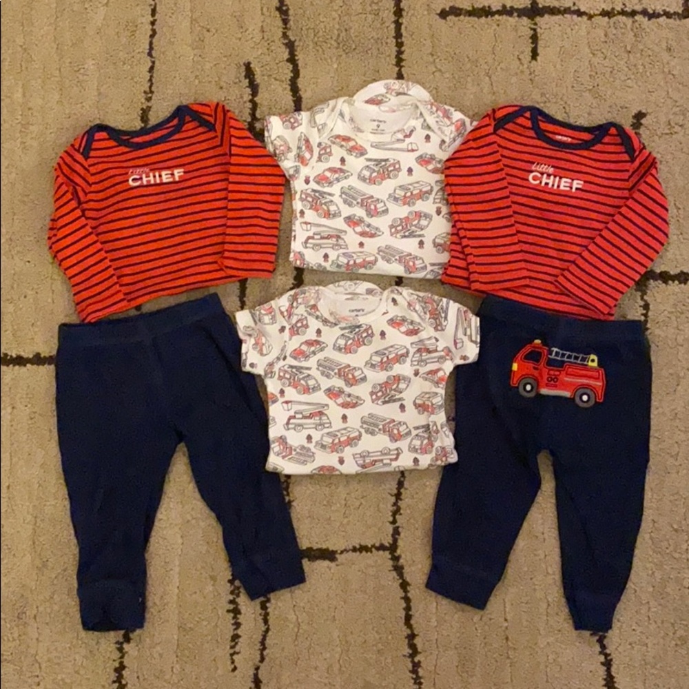 Little Fire Chief outfit 3 pieces set.